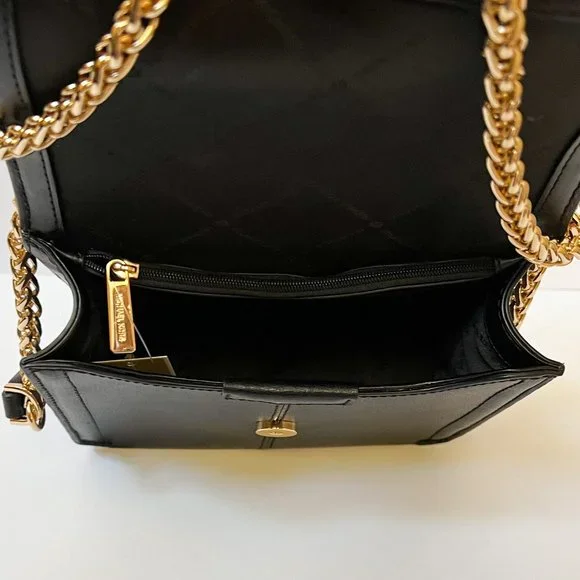 Michael Kors Sonia Small MINI Flap Shoulder Crossbody Bag Black